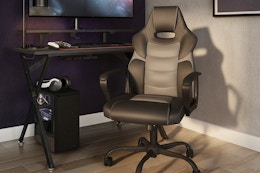 Staples Emerge Vector Luxura Faux Leather Gaming Chair
