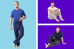 walmart fruit of the loom mens pajama set