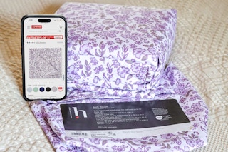 a sheet set on a bed