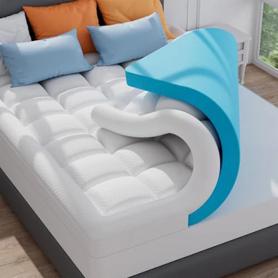 Memory Foam Mattress Topper, 3 in Queen