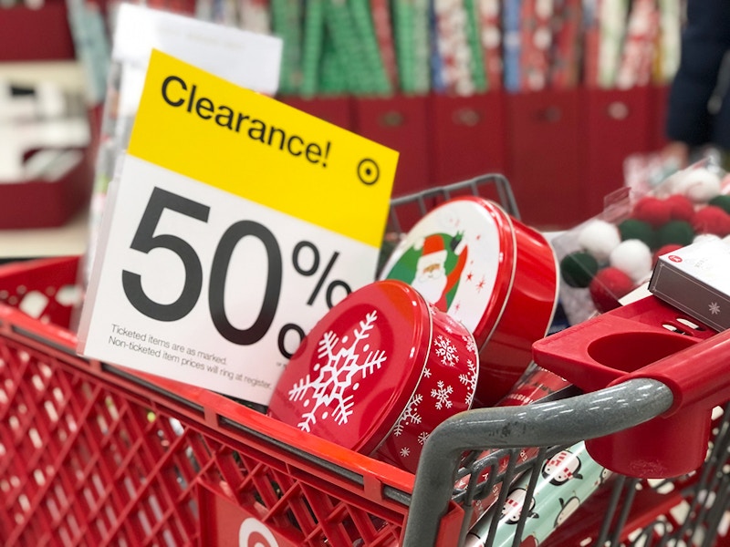 A cart full of 50% Target clearance