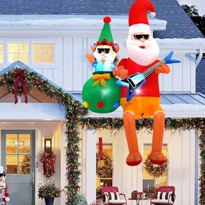 Guitar-Playing Santa Inflatable
