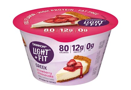 3 Dannon Light + Fit Yogurts