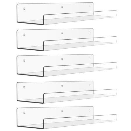 Acrylic Floating Shelves 5-Pack