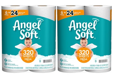 2 Angel Soft Toilet Paper Packs