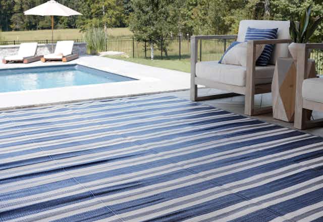Contemporary Outdoor Area Rugs, Only $18.90 at Lowe's card image