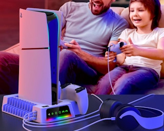 two people playing a PS5