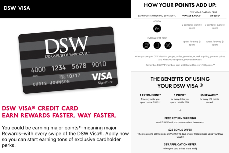 DSW Visa Card information
