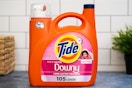 Tide laundry detergent on counter