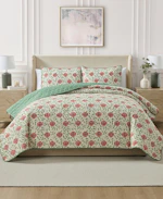 Ezza King Floral Quilt Set