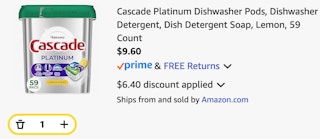 Cascade Platinum Dishwasher Pods