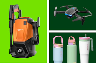 power washer, drone, and Carote tumblers