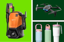 power washer, drone, and Carote tumblers