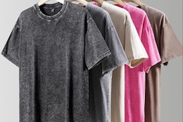 Men's Vintage Oversized Cotton Tee, Only $4.99 With Amazon Promo Code card image