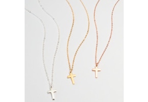 18K Gold-Plated Cross Necklace
