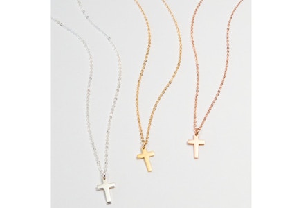 18K Gold-Plated Cross Necklace