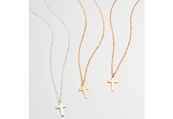 18K Gold-Plated Cross Necklace