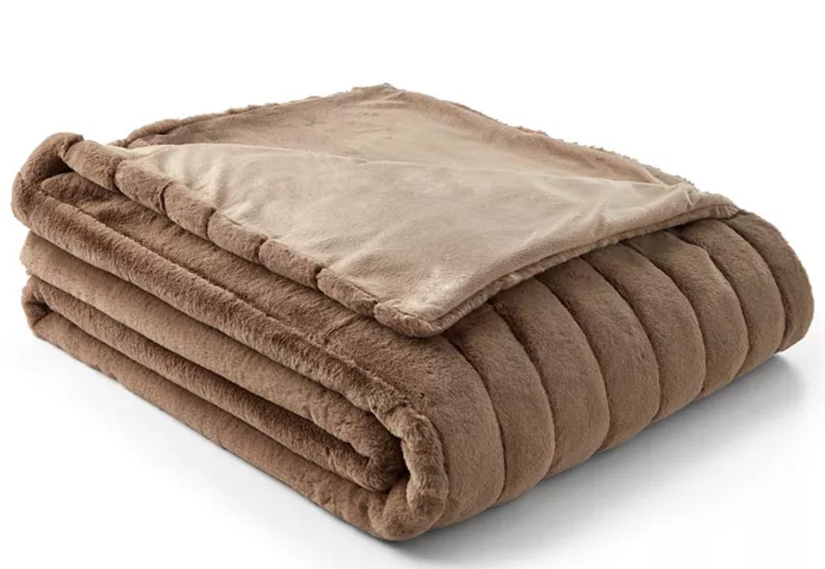 Hotel Collection Faux Fur Blanket