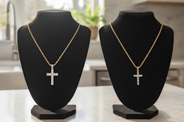 a diamond cross necklace
