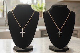 a diamond cross necklace