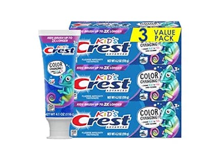 Crest Kid's Toothpaste 3-Pack