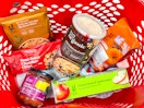 photo of target basket with good and gather brand groceries