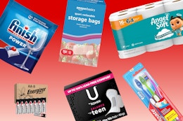 Save Big on Amazon Essentials: Pads, Batteries, Toothpaste, Detergent card image