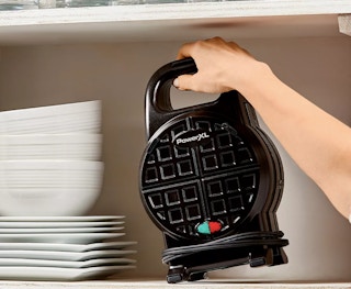 powerxl waffle maker on shelf