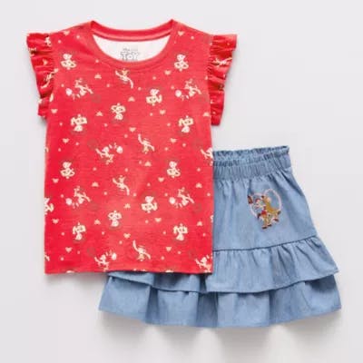 Disney Kids' Jessie Skirt Set