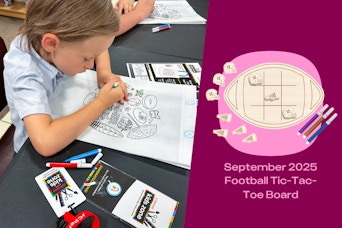jcpenney kids zone craft for september 2025 tic-tac-toe football 