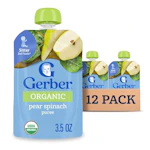 Gerber Pear Spinach Pouches 12-Pack