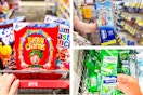 collage image of cereal, razors, and toothbrushes
