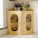 Corner Bamboo Bread Box