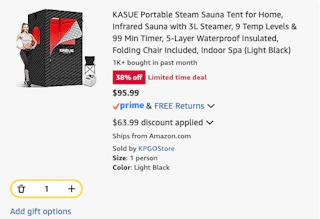 Sauna Tent Discount