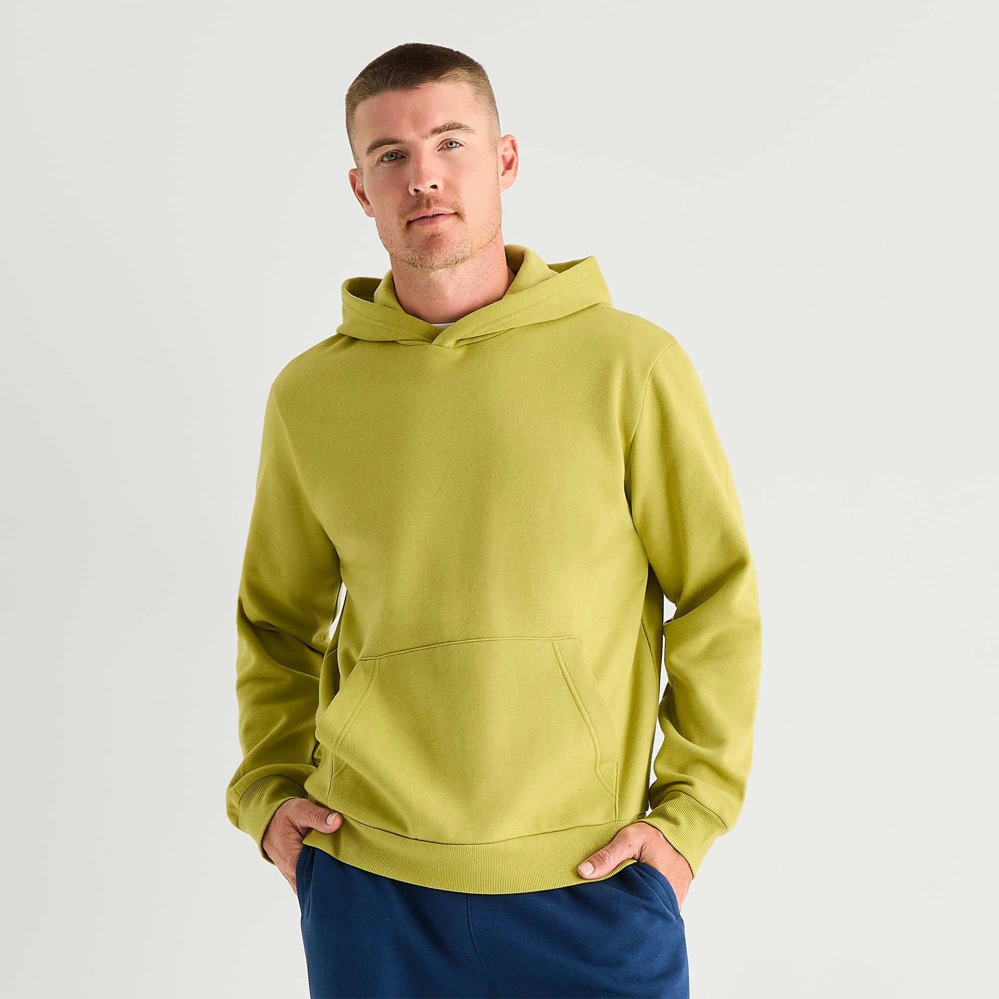 Mens Long Sleeve Fleece Active Hoodie