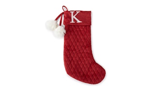 jcpenney red monogram christmas stocking