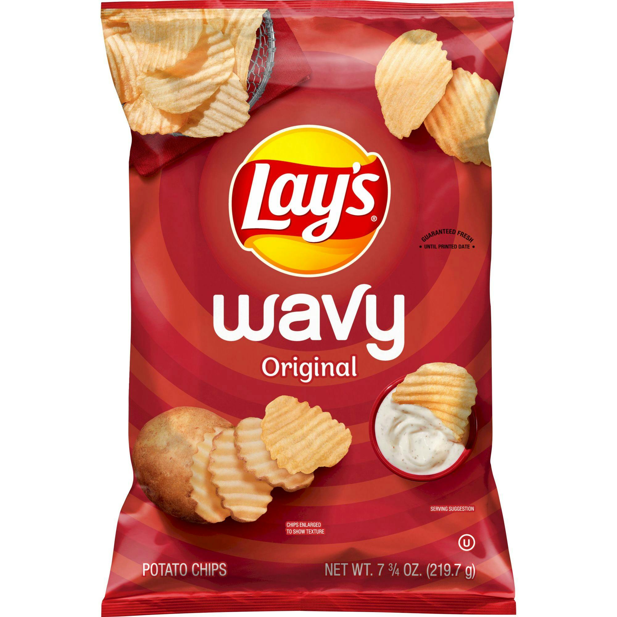 2 Lay's Wavy Potato Chip Bags