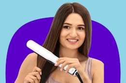 Professional Cool Air Fan Hair Straightener - Curler Beach Waver Combo for Curly, Thick Hair & Adjustable Temperature (355℉, 390℉, 450℉) 