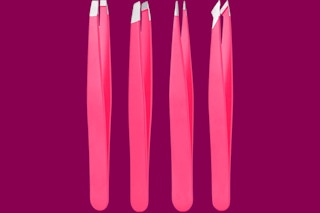 tweezer set on template image