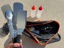 Griddle Accessories Kit hanging over cooking area