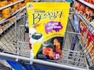 Purina Beggin' Strips in a Walmart cart