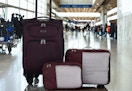 mauve wine luggage set