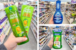 walgreens garneir, dawn, mr. clean 3-photo collage