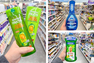walgreens garneir, dawn, mr. clean 3-photo collage