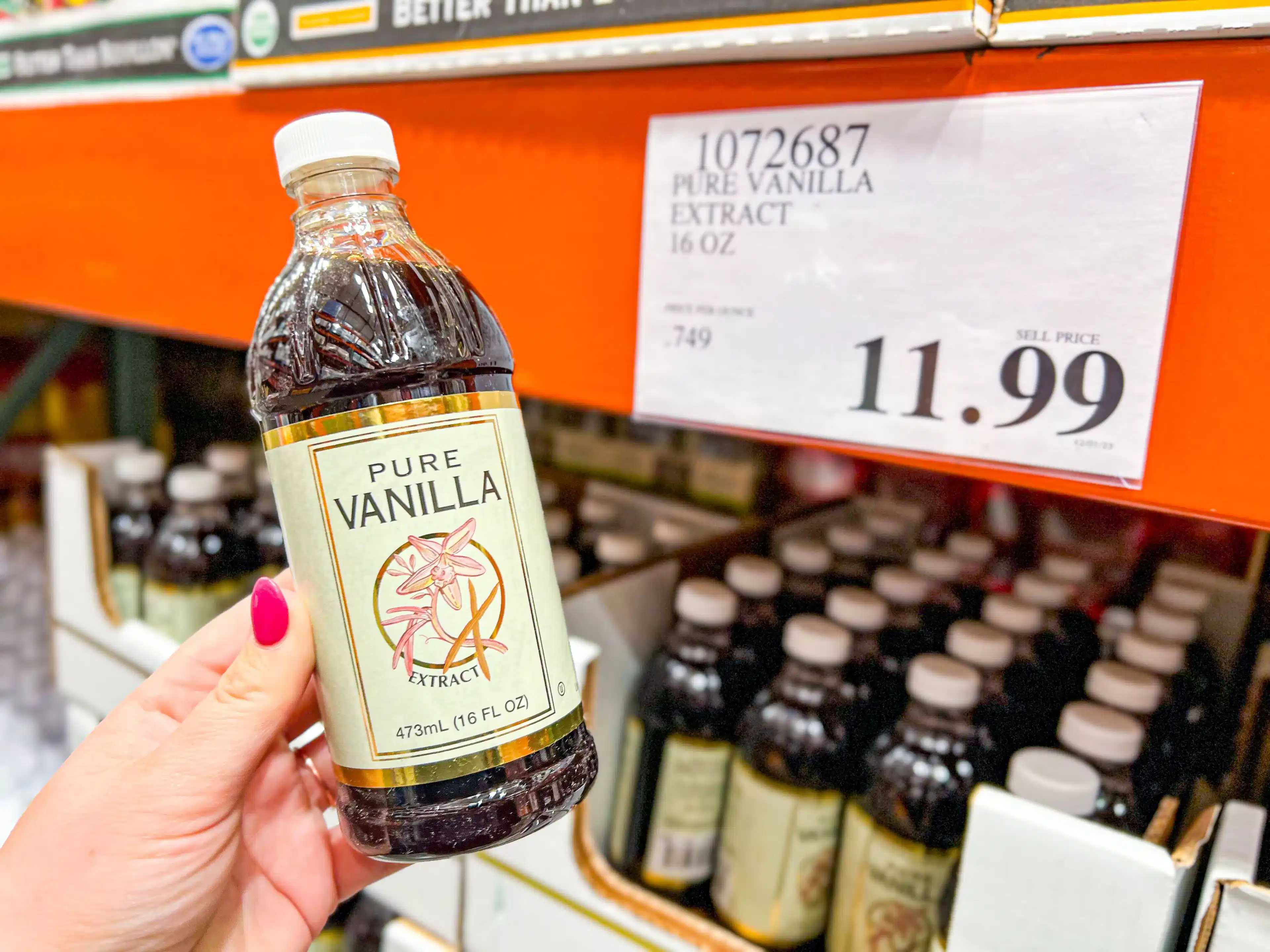 Costco Pure Vanilla Extract - 16 Fl Oz Bottle - Perfect For Baking & Smoothies
