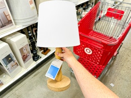 Wood Stick Table Lamp, Only $18 at Target card image
