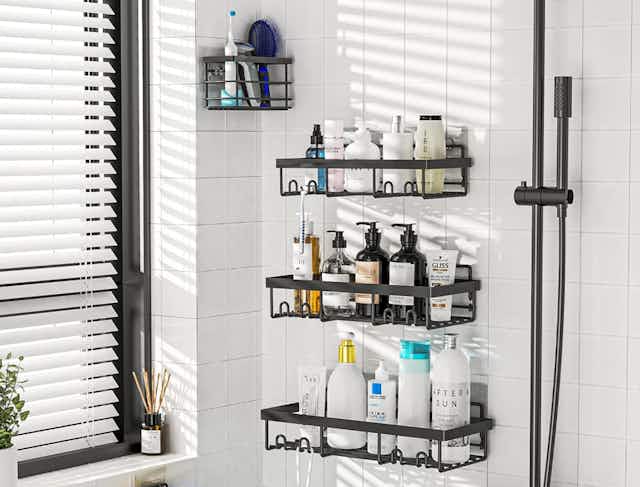 Shower Caddy Shelves 5-Pack, Only $10.18 on Amazon card image