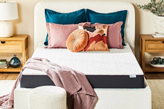 Lifestyle image of the Sleep Innovations Gel Memory Foam Twin Mattress in bedroom setting