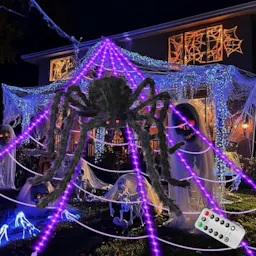 Lighted Halloween Spider Web Set
