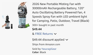 Amazon Portable Misting Fan 2026 2